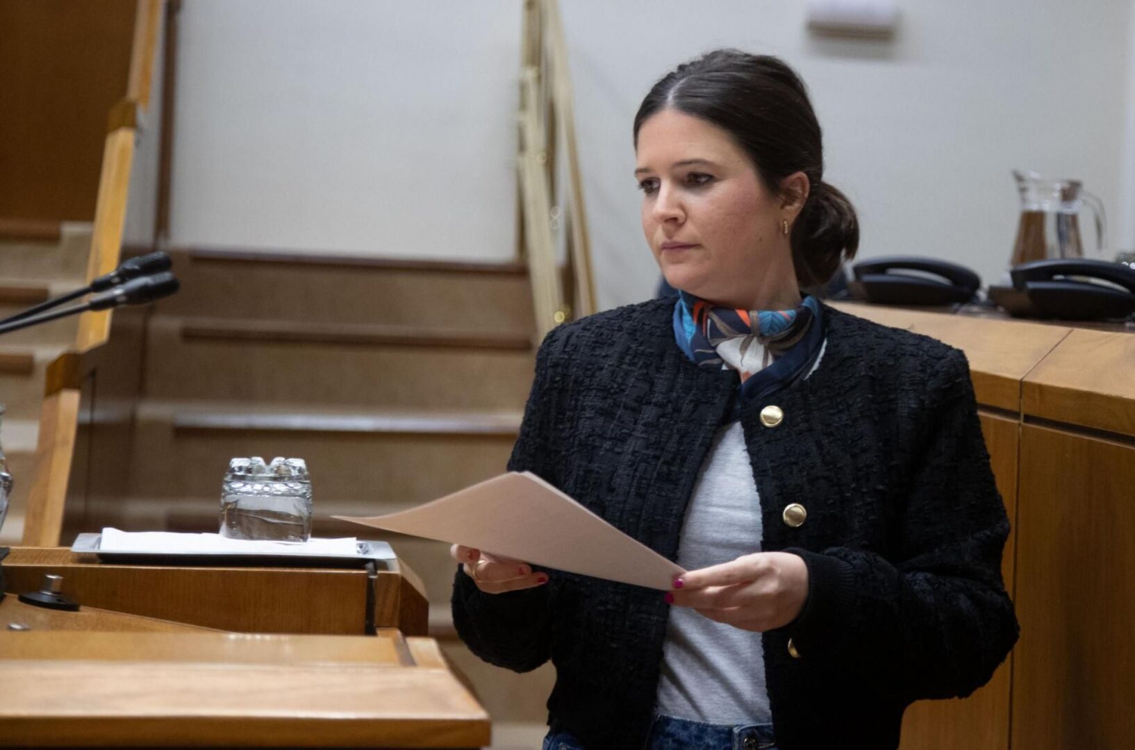 Maitane Ipiñazar, en el Parlamento vasco.