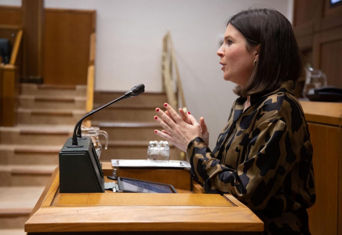 Maitane Ipiñazar, en el Parlamento vasco.