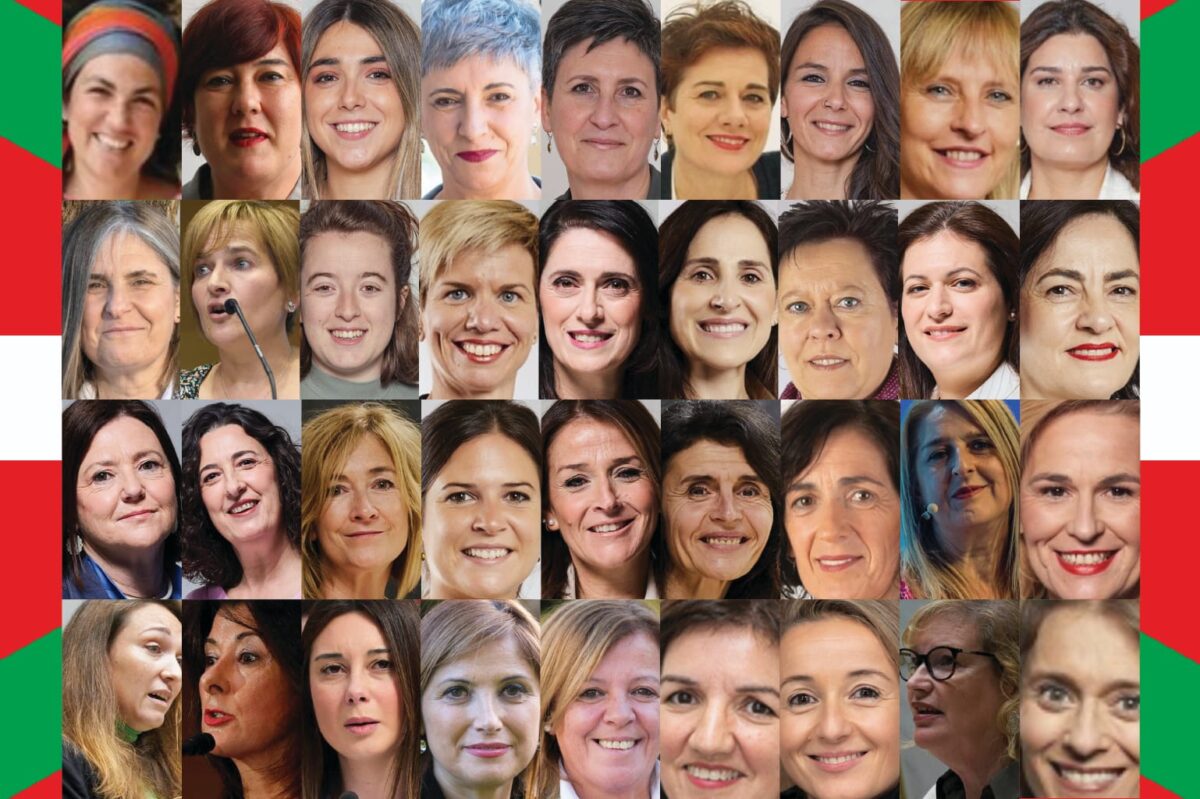 Una composición con el rostro de las 39 diputadas vascas de la legislatura que ahora comienza
