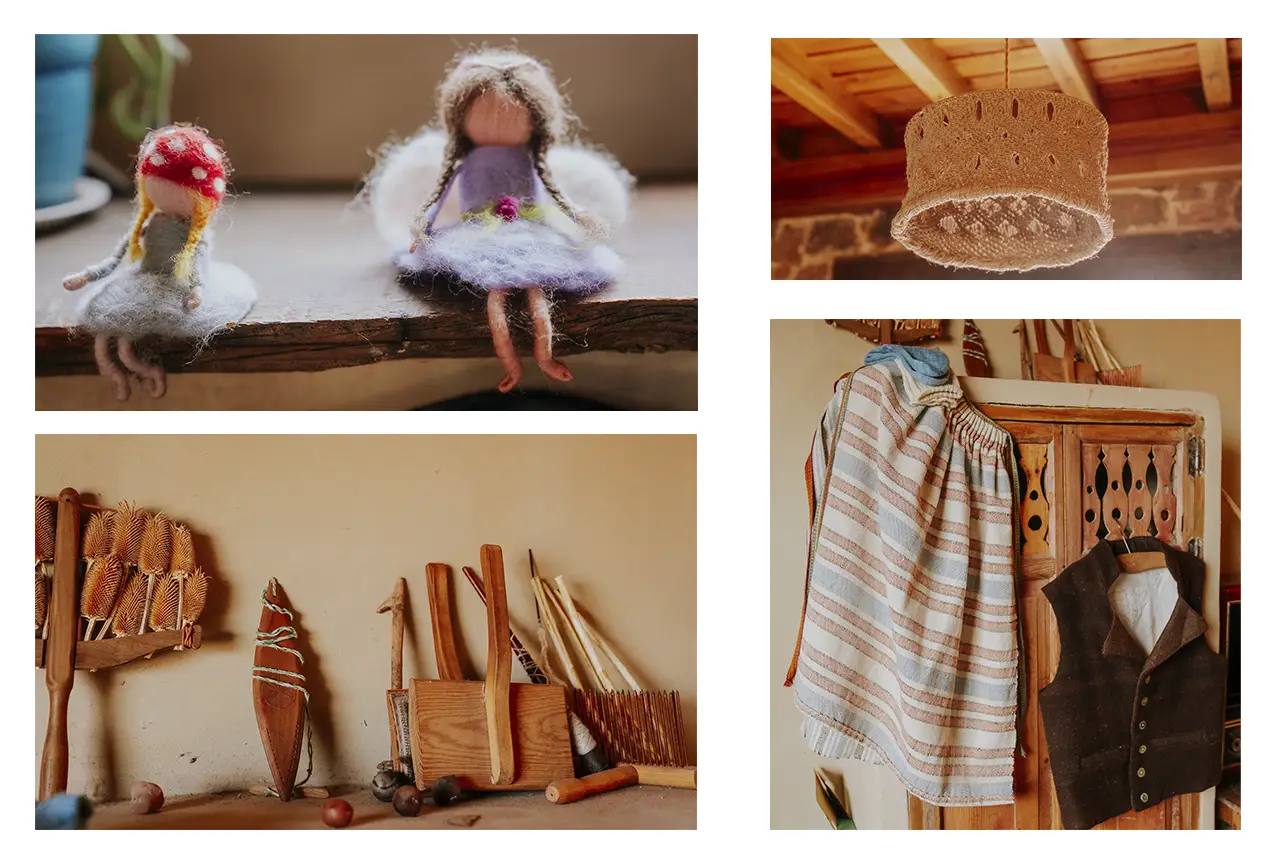 Muñecas de lana, lámparas y trajes tradicionales sorianos