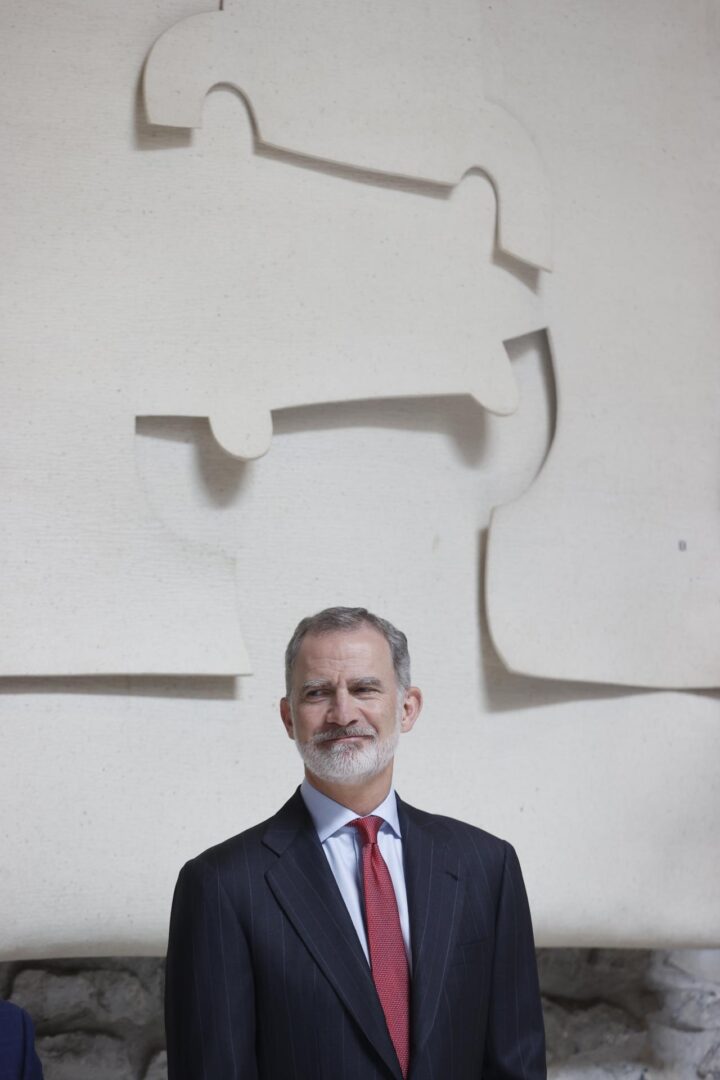 El rey Felipe VI, en la inauguración de la exposición por el Centenario de Chillida