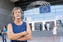 Grace O'Sullivan, en el parlamento europeo.