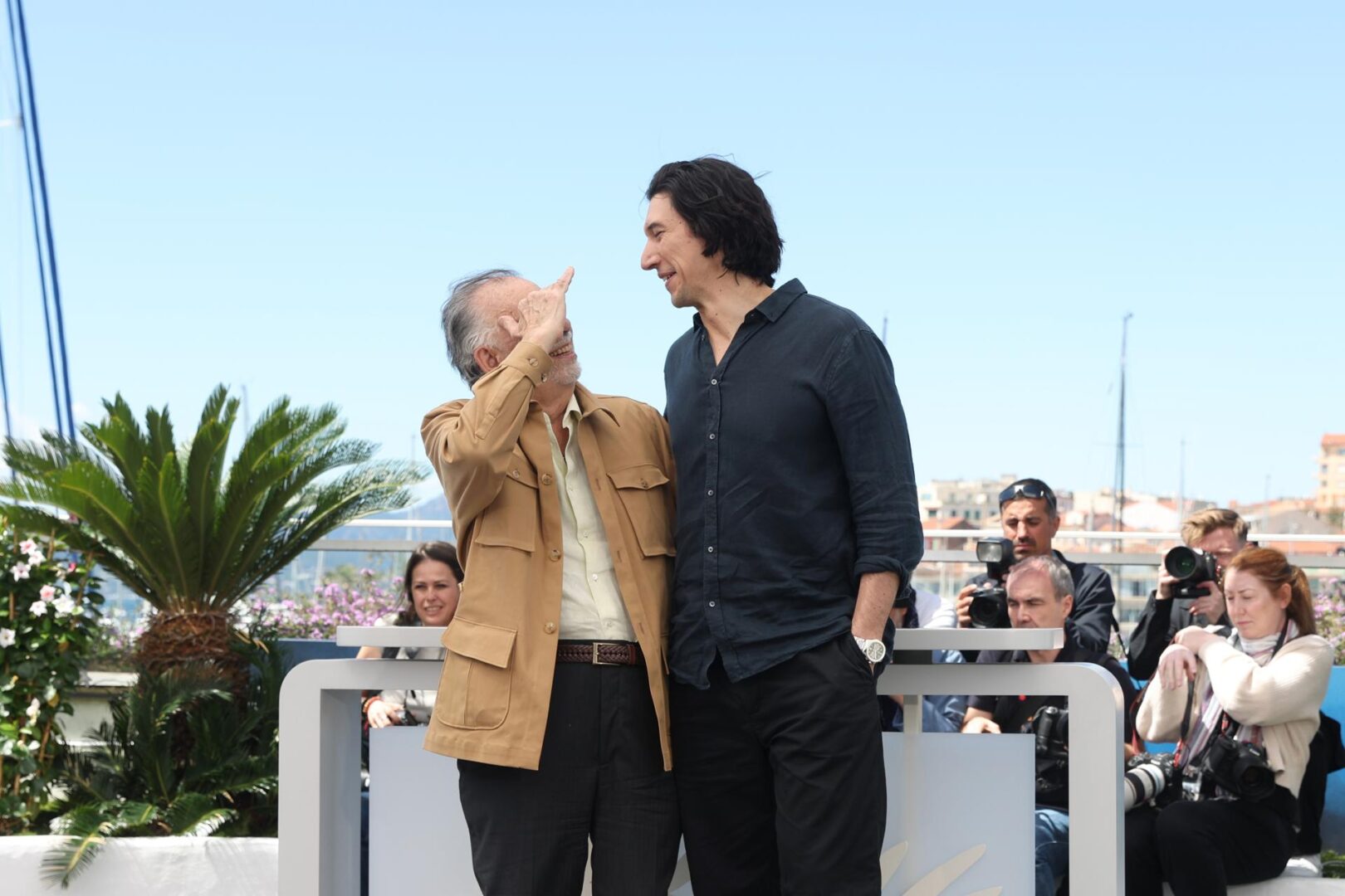 El director Francis Ford Coppola junto al actor Adam Driver