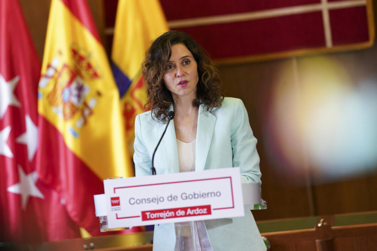 Isabel Díaz Ayuso, este miércoles después del Consejo de Gobierno de la Comunidad de Madrid.