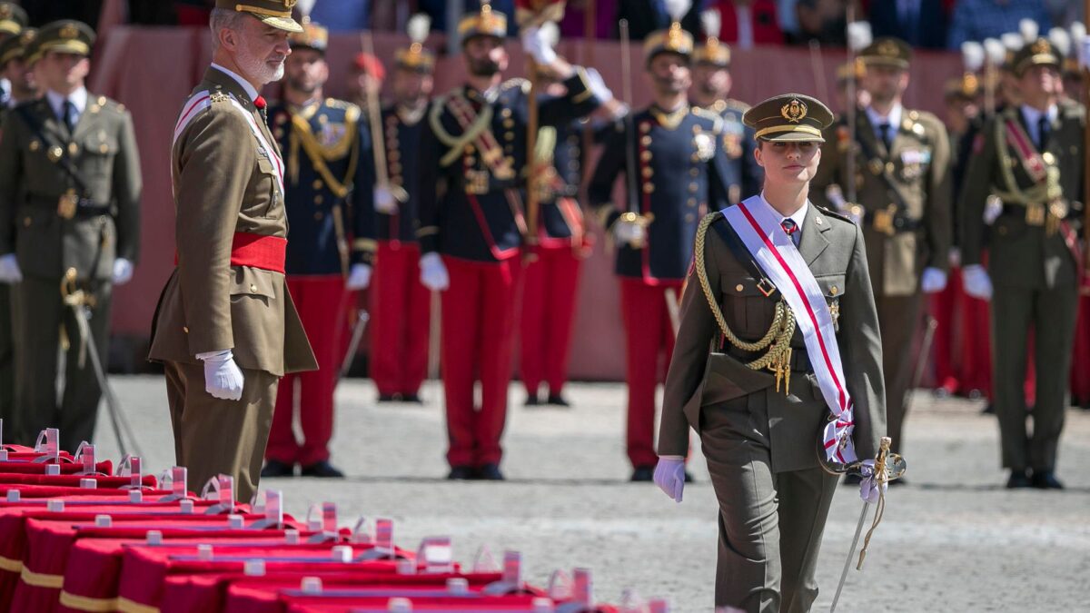 La Princesa tras recibir la Gran Cruz del Mérito Militar