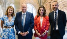 De izq. a dcha.la presidenta de Paradores, Raquel Sánchez, el ministro de Industria y Turismo, Jordi Hereu, la secretaria de Estado de Turismo, Rosario Sánchez, y el director de Turespaña, Miguel Sanz.