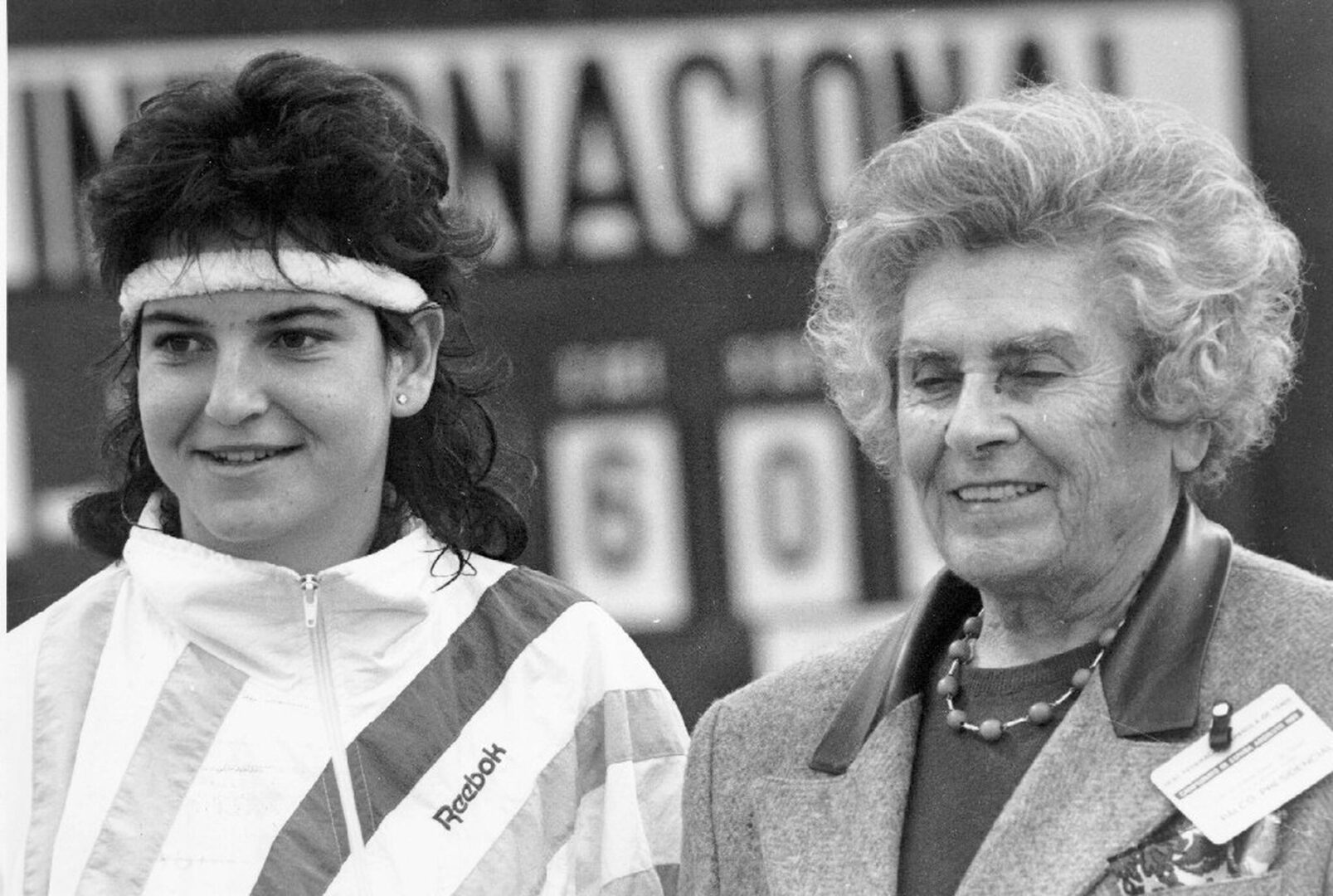 Con Arantxa Sánchez Vicario, al proclamarse campeona de España en 1989