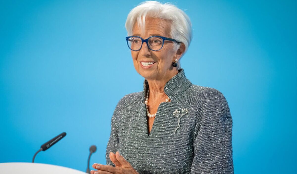 Christine Lagarde presidenta del BCE en rueda de prensa de 12 de septiembre.