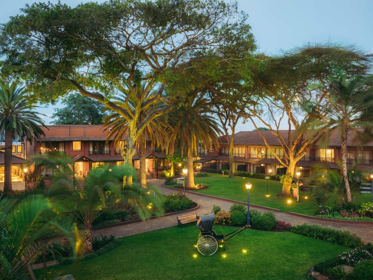 Jardín centenario del hotel Norkolk de Nairobi, Kenia