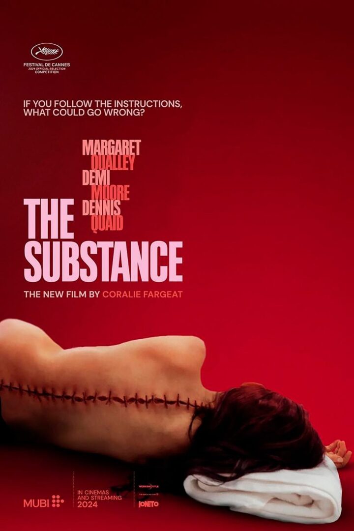 Cartel de la película 'The substance', protagonizada por Demi Moore y Margaret Qualley