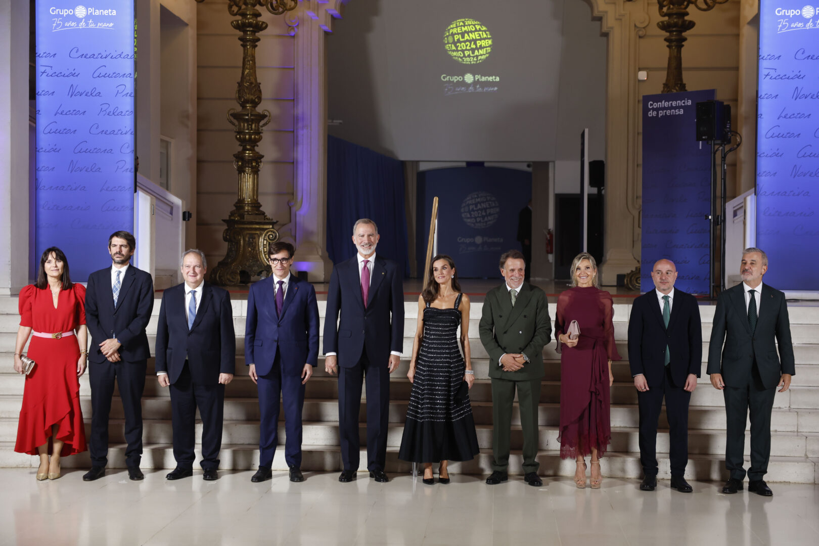 Los reyes Felipe y Letizia, el presidente de la Generalitat Salvador Illa, el ministro de Cultura Ernest Urtasun y el presidente del grupo Planeta José Creuheras, entre otros, presiden el fallo de la 73 edición del Premio Planeta de novela