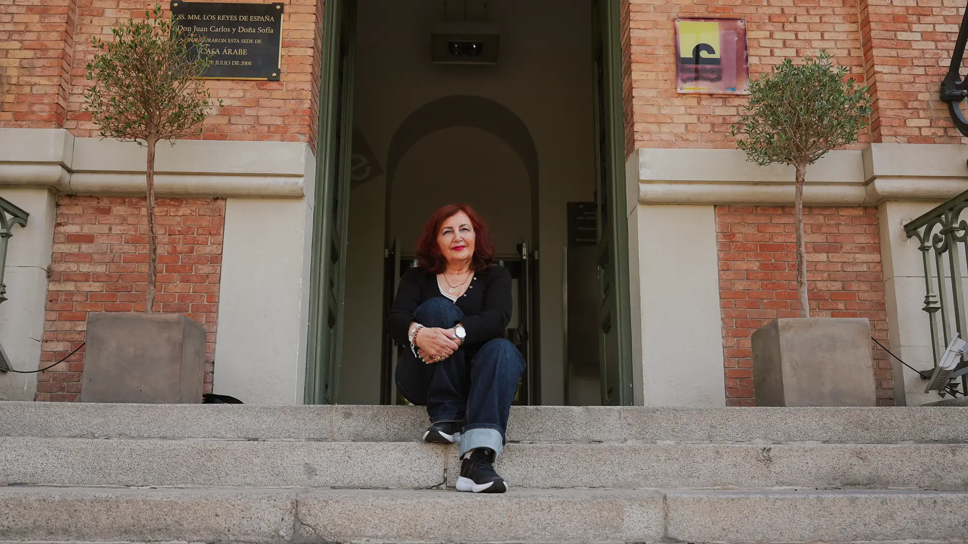 La escritora y cineasta Liana Badr, en Casa Árabe, en Madrid