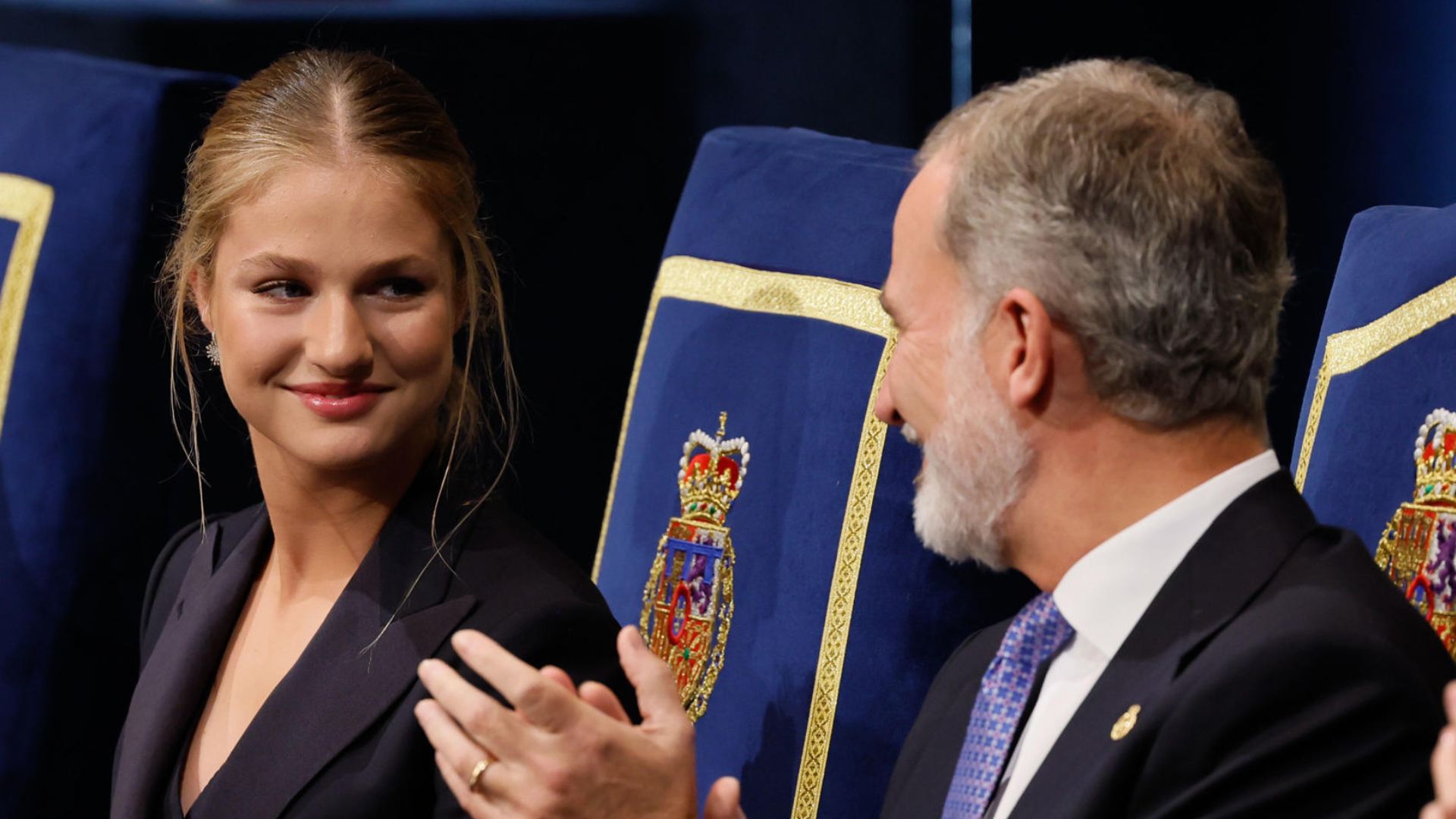 El Rey y la Princesa Leonor durante la ceremonia de los premios