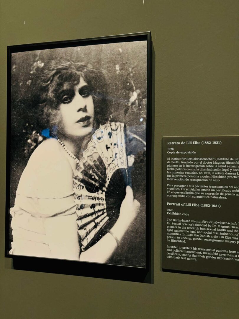 El cuestionamiento de la identidad de género mediante nuevos roles. En la fotografía Lili Elbe, (1882 -1931) ​fue una de las primeras personas conocidas en someterse a una cirugía. Lili Elbe (1882 -1931) ​fue una de las primeras personas conocidas en someterse a una cirugía