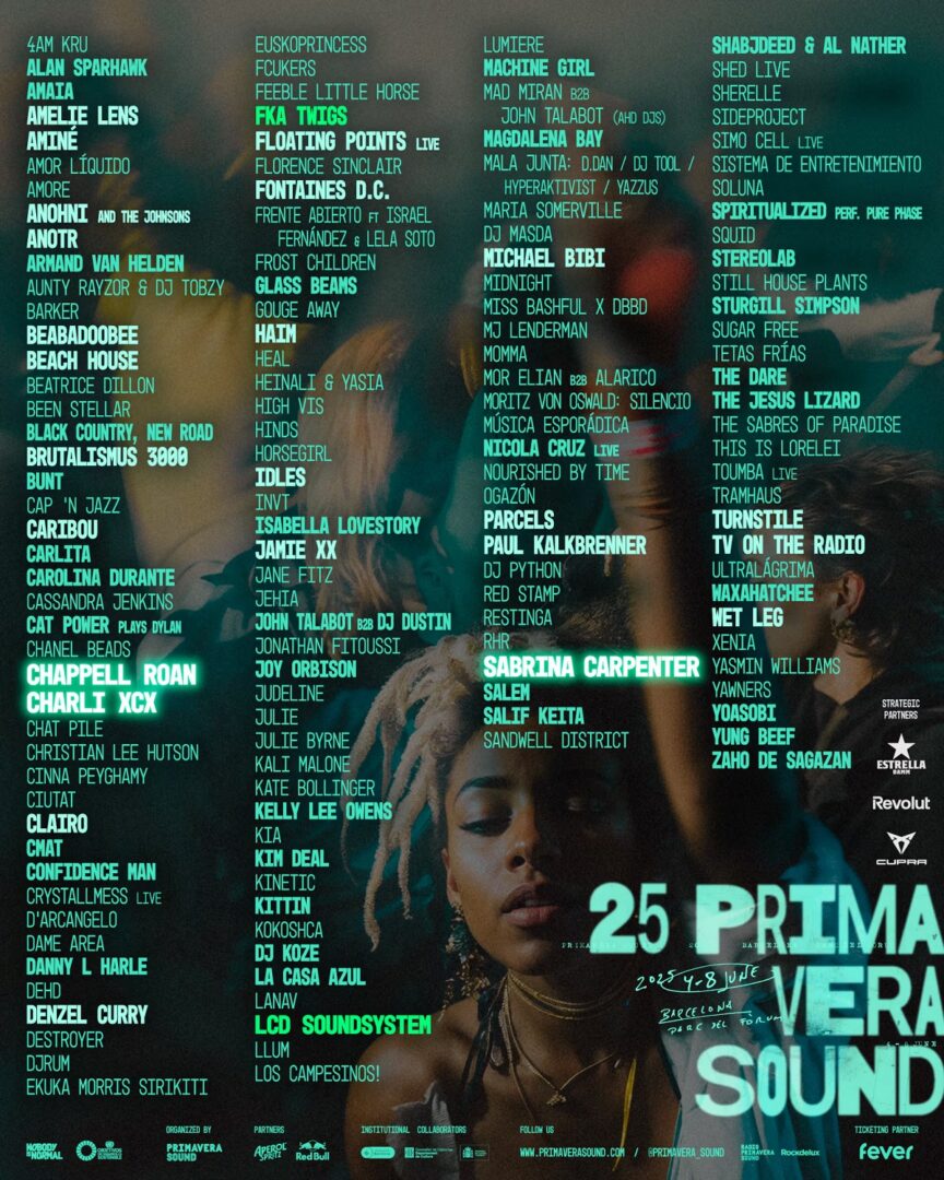 Cartel del Primavera Sound 2025: una revolución femenina