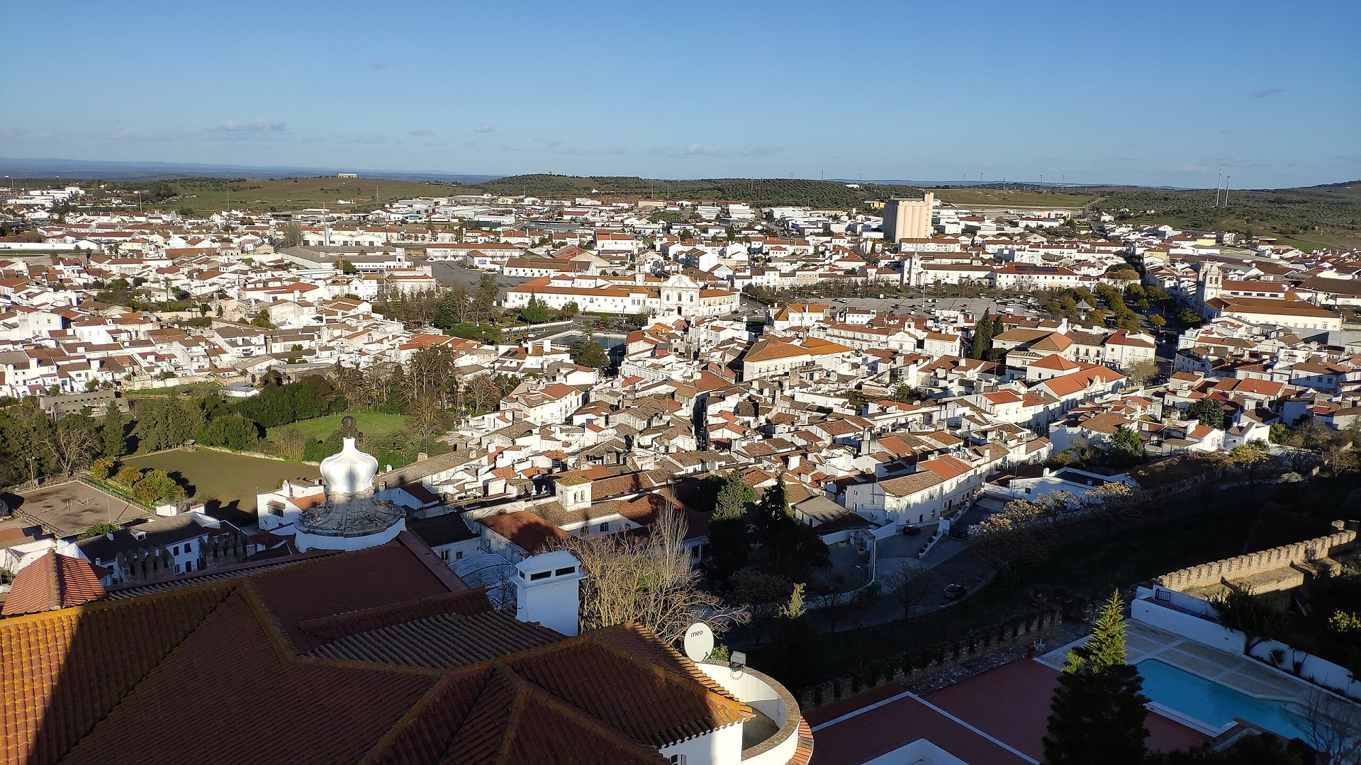 Vista de Estremoz, el pueblo de Portugal