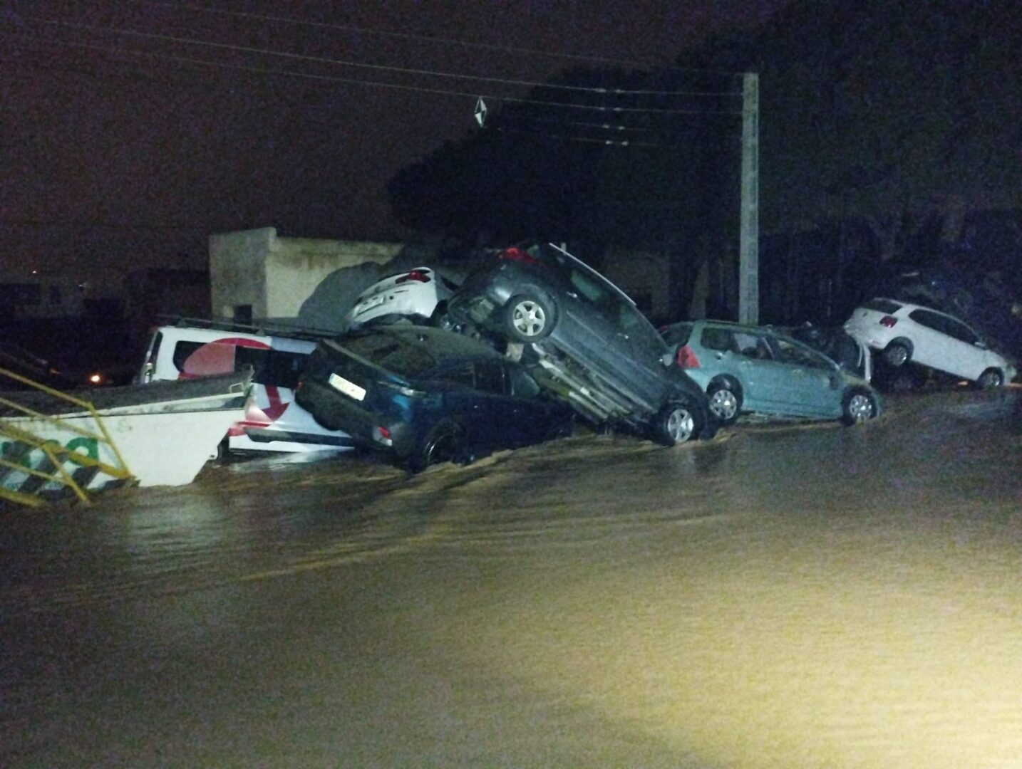 Imagen de la riada y las inundaciones de la Comunidad Valenciana compartida en redes sociales