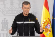 El general jefe de la UME, Francisco Javier Marcos, durante una rueda de prensa posterior al Comité de Crisis para el seguimiento de los efectos de la DANA