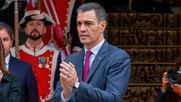 Pedro Sánchez durante un evento del Gobierno