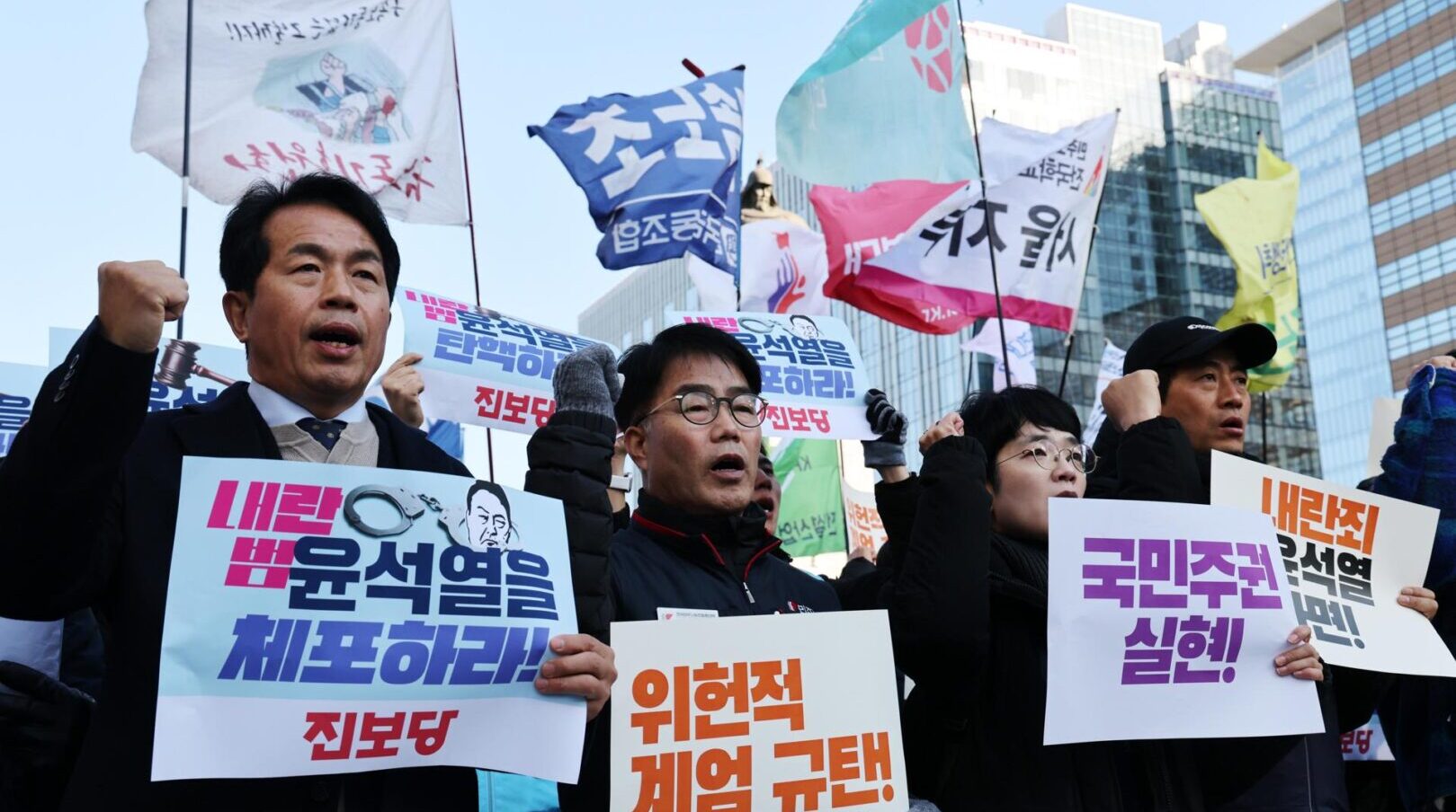 Protestas en Seoul,Capital de Corea del Sur contra el presidente Yoon Suk Yeol