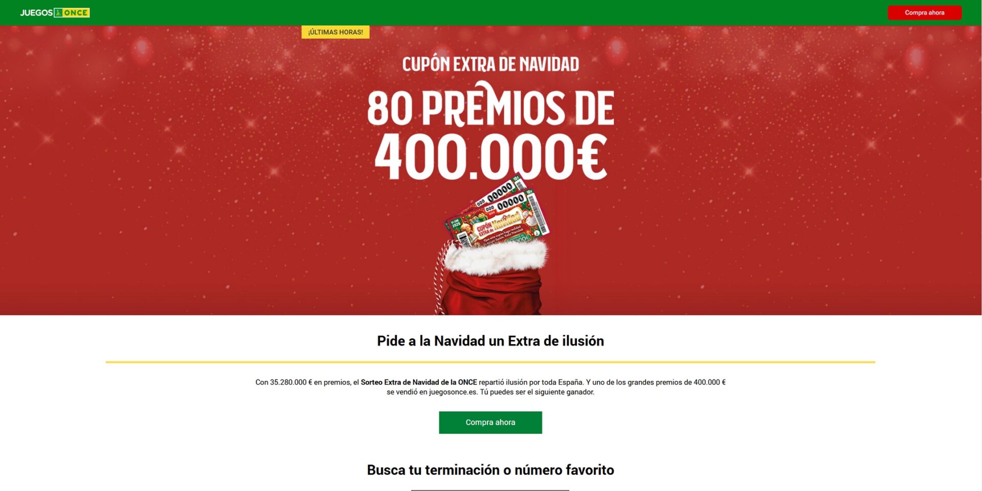 Cupón Extra de Navidad de la ONCE 2025: el sorteo que reparte 51 millones de euros