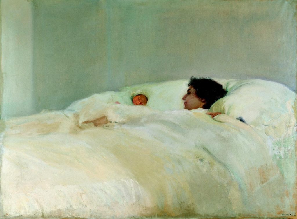 'Madre', cuadro de Joaquín Sorolla de Clotilde junto a su hija Elena, la hija menor, de 1900