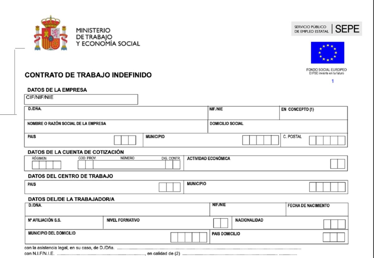 Contrato de trabajo en España - Economía