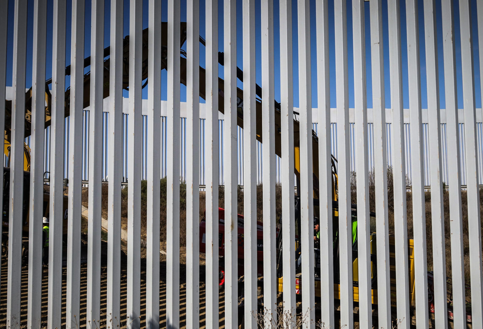 Fotografía del muro fronterizo este jueves, en Tijuana Baja California (México). 