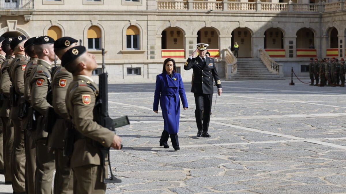 Robles, durante el homenaje a los caídos en Ucrania